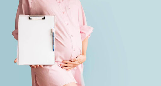 a surrogate holding a surrogate form