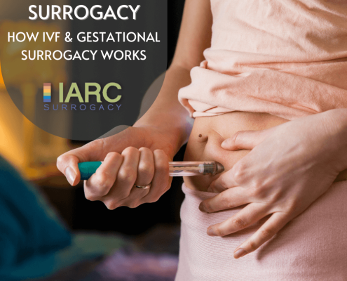 a surrogate using a syringe during her IVF surrogacy journey