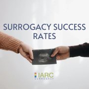 a surrogate and intended parent holding a surrogate baby ultrasound